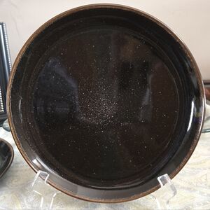 Better Homes &Gardens 8" plates Set Of 2 Brown w/ a few grey specs